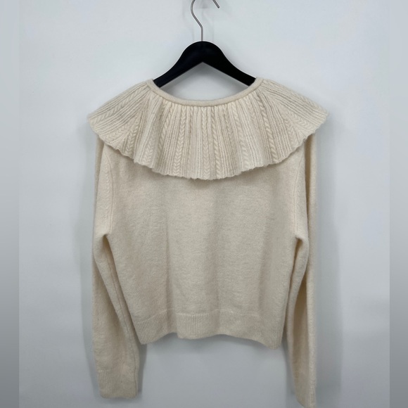& OTHER STORIES Statement Alpaca/wool BlendCollar Knit Cardigan Size M - Picture 9 of 9